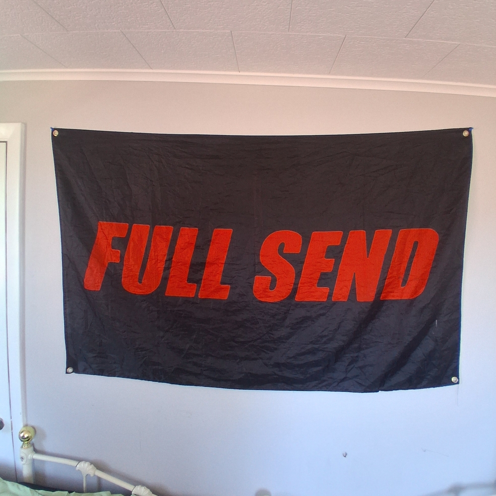 Bold Black and Red Wall Tapestry
